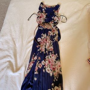 Floral Navy Maxi Dress